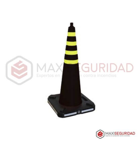 Cono Negro Reflectivo 70 cm