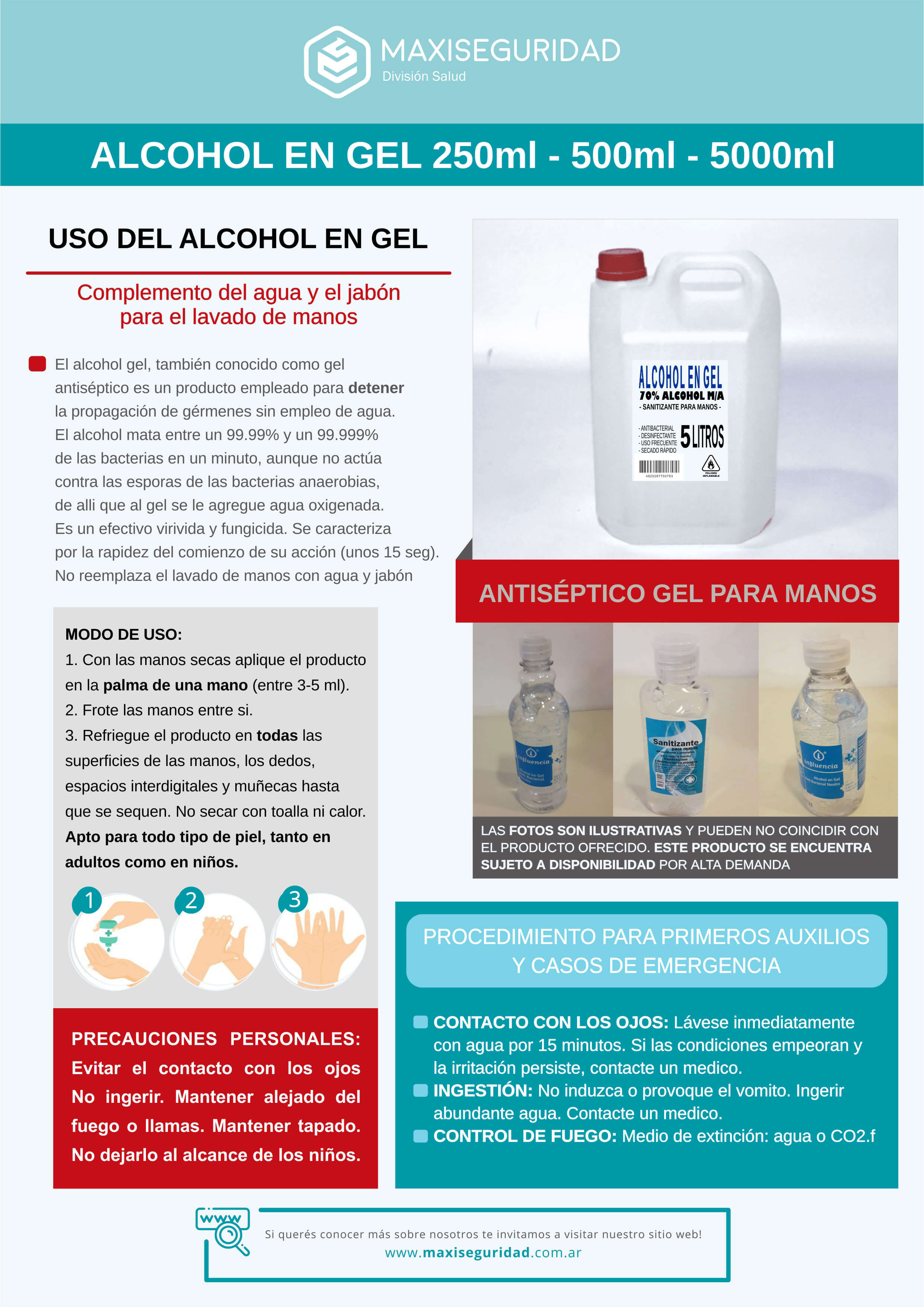 Alcohol en Gel ANMAT Bidón 5000 ml *CONSULTAR PRECIO Y DISPONIBILIDAD*